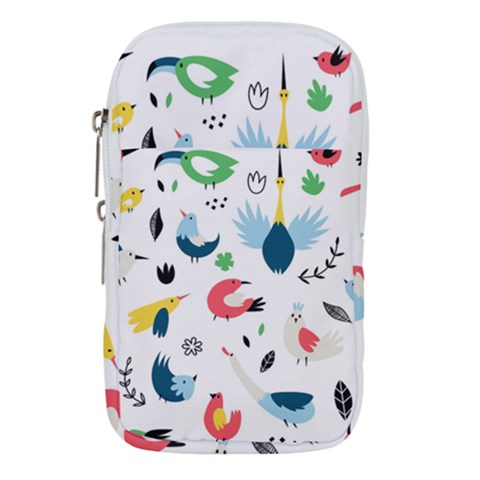 Vector Set Isolates With Cute Birds Scandinavian Style Waist Pouch (Small) from ArtsNow.com