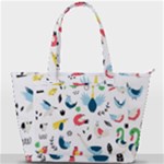 Vector Set Isolates With Cute Birds Scandinavian Style Back Pocket Shoulder Bag 