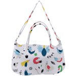 Vector Set Isolates With Cute Birds Scandinavian Style Removable Strap Handbag