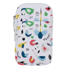 Vector Set Isolates With Cute Birds Scandinavian Style Waist Pouch (Large) from ArtsNow.com