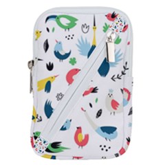 Vector Set Isolates With Cute Birds Scandinavian Style Belt Pouch Bag (Large) from ArtsNow.com