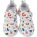 Vector Set Isolates With Cute Birds Scandinavian Style Kids  Velcro Strap Shoes