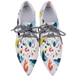 Vector Set Isolates With Cute Birds Scandinavian Style Pointed Oxford Shoes