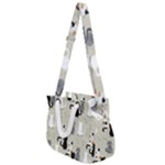 Cute Cat Seamless Pattern Rope Handles Shoulder Strap Bag