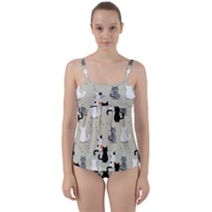 Twist Front Tankini Set 