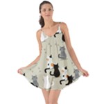 Cute Cat Seamless Pattern Love the Sun Cover Up