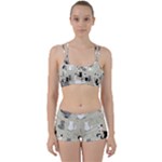 Cute Cat Seamless Pattern Perfect Fit Gym Set