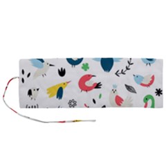 Vector Set Isolates With Cute Birds Scandinavian Style Roll Up Canvas Pencil Holder (M) from ArtsNow.com