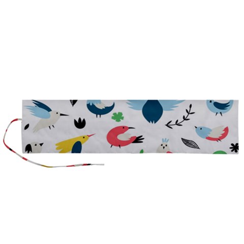 Vector Set Isolates With Cute Birds Scandinavian Style Roll Up Canvas Pencil Holder (L) from ArtsNow.com