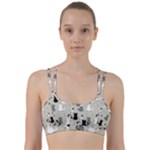 Cute Cat Seamless Pattern Line Them Up Sports Bra
