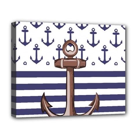 Anchor Background Design Deluxe Canvas 20  x 16  (Stretched) from ArtsNow.com