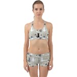 Cute Cat Seamless Pattern Back Web Gym Set