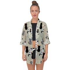 Open Front Chiffon Kimono 