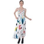Vector Set Isolates With Cute Birds Scandinavian Style Tie Back Maxi Dress