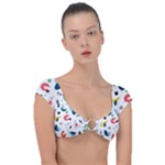 Vector Set Isolates With Cute Birds Scandinavian Style Cap Sleeve Ring Bikini Top