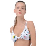 Vector Set Isolates With Cute Birds Scandinavian Style Knot Up Bikini Top