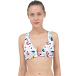 Vector Set Isolates With Cute Birds Scandinavian Style Classic Banded Bikini Top
