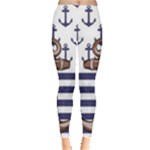 Anchor Background Design Everyday Leggings 
