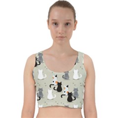 Velvet Racer Back Crop Top 