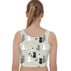 Velvet Racer Back Crop Top 