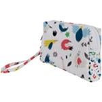 Vector Set Isolates With Cute Birds Scandinavian Style Wristlet Pouch Bag (Small)