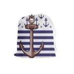 Anchor Background Design Drawstring Pouch (Large)