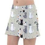 Cute Cat Seamless Pattern Classic Tennis Skirt