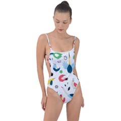 Tie Strap One Piece Swimsuit 
