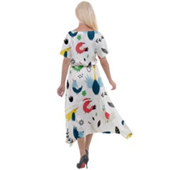 Cross Front Sharkbite Hem Maxi Dress 