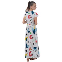 Flutter Sleeve Maxi Dress 