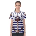 Anchor Background Design Women s Sport Mesh T-Shirt