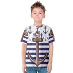 Anchor Background Design Kids  Cotton T-Shirt