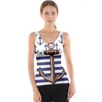 Anchor Background Design Women s Basic Tank Top