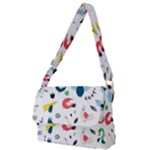 Vector Set Isolates With Cute Birds Scandinavian Style Full Print Messenger Bag (L)