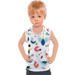 Vector Set Isolates With Cute Birds Scandinavian Style Kids  Sport Tank Top