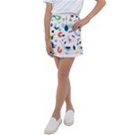 Vector Set Isolates With Cute Birds Scandinavian Style Kids  Tennis Skirt
