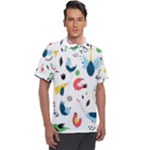 Vector Set Isolates With Cute Birds Scandinavian Style Men s Polo T-Shirt