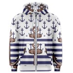 Anchor Background Design Men s Zipper Hoodie
