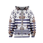 Anchor Background Design Kids  Zipper Hoodie