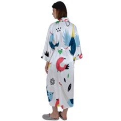 Maxi Satin Kimono 