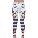 Anchor Background Design Classic Yoga Leggings