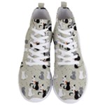 Cute Cat Seamless Pattern Men s Lightweight High Top Sneakers