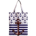 Anchor Background Design Zipper Classic Tote Bag