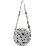 Vector Set Isolates With Cute Birds Scandinavian Style Crossbody Circle Bag
