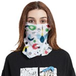 Vector Set Isolates With Cute Birds Scandinavian Style Face Covering Bandana (Two Sides)