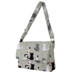 Cute Cat Seamless Pattern Full Print Messenger Bag (S)