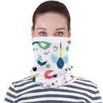 Vector Set Isolates With Cute Birds Scandinavian Style Face Seamless Bandana (Adult)
