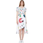 Vector Set Isolates With Cute Birds Scandinavian Style High Low Boho Dress