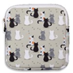 Cute Cat Seamless Pattern Mini Square Pouch