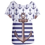 Anchor Background Design Women s Oversized T-Shirt